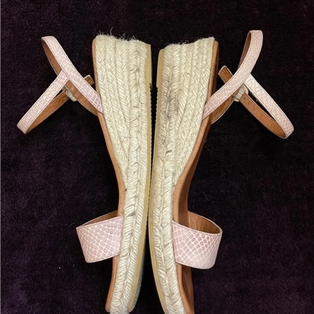 MAYPOL PINK MOC PYTHON WEDGE ESPADRILLES SZ 39